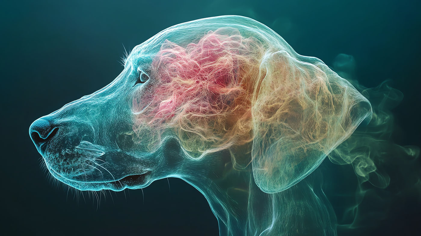 Labrador brain illustration